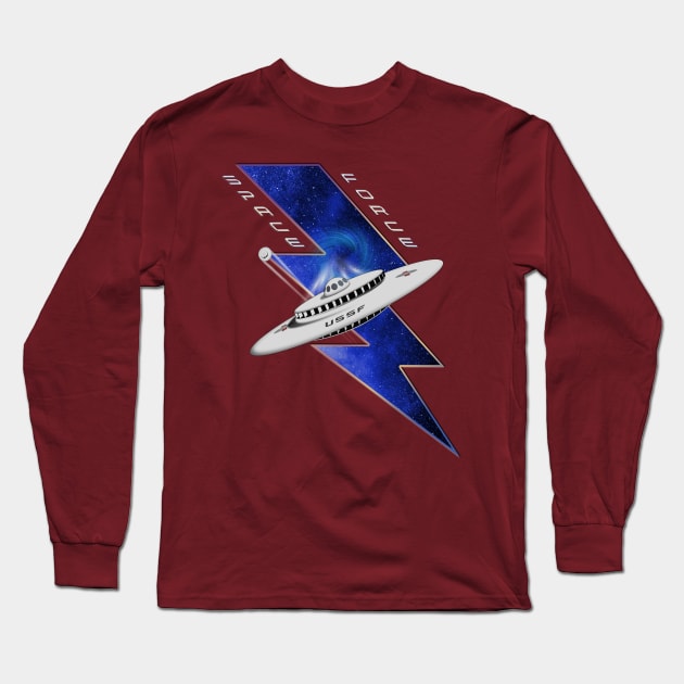 Space Force Mothership Modern Lightning Edition Long Sleeve T-Shirt by SunGraphicsLab
